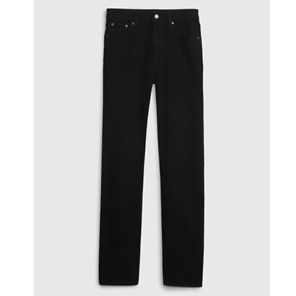 GAP '90s Straight Leg Jeans High Rise #728820 Black Size 33/16 TALL RT$80 NEW